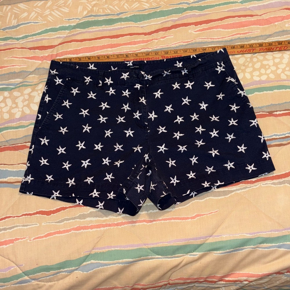Nautica Dark Blue Starfish Pattern Shorts